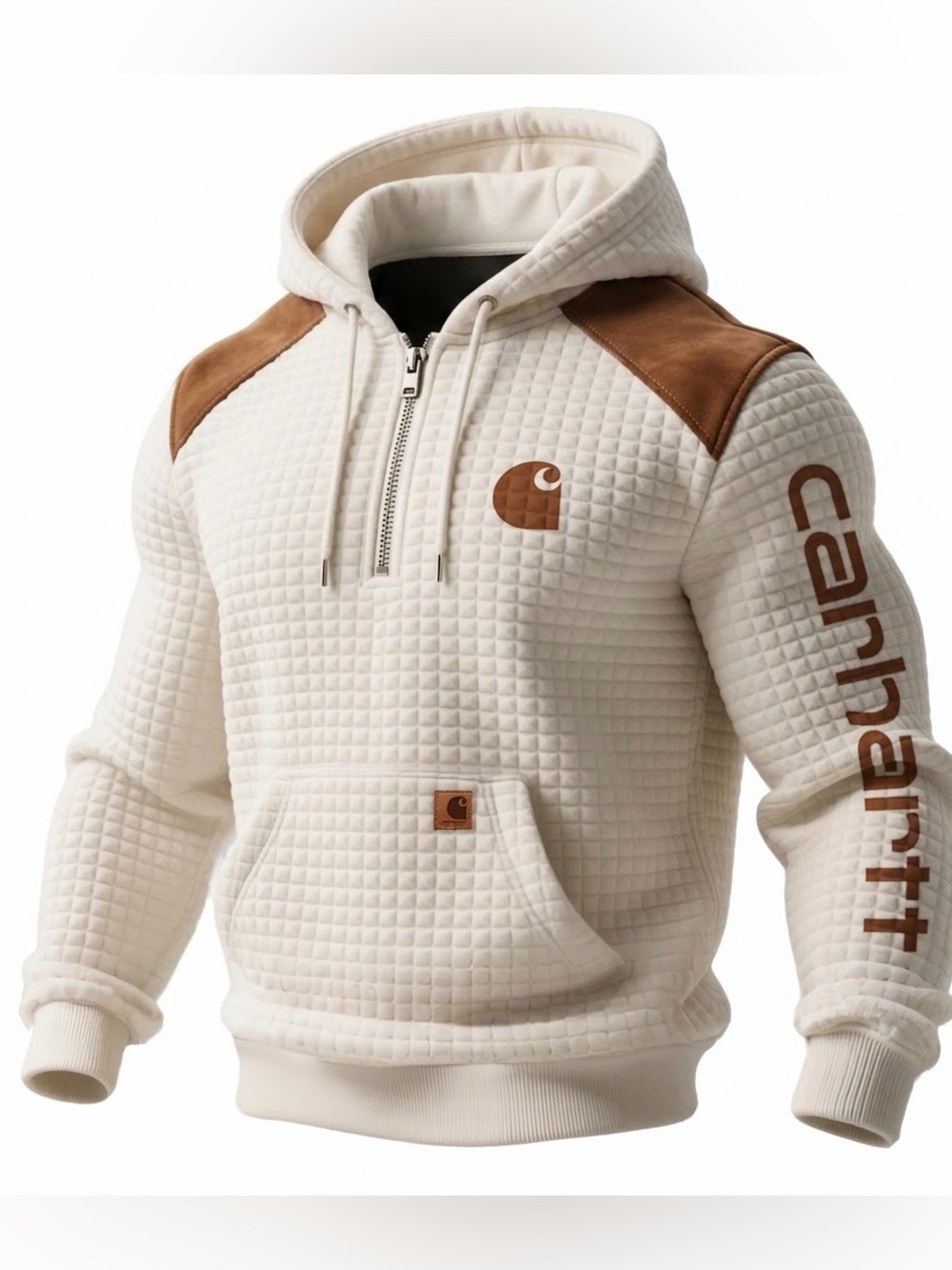 Men Letter Patched Pocket Long Sleeve Going Out Casual Drawstring Hoodie NWT XL